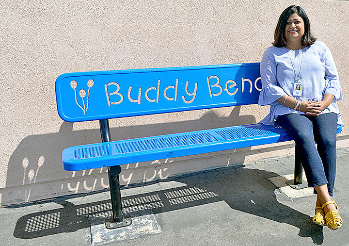 Sitting on the Buddy Bench
